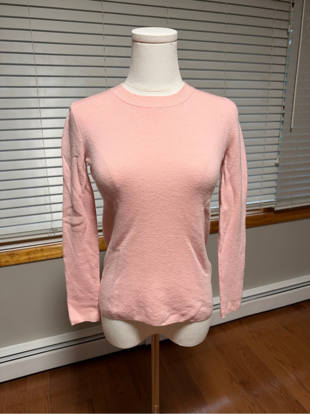 Banana Republic 100% Merino Wool Classic Crewneck Long-Sleeve Top - Light Pink